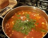 A picture of step 5 of Pasta e Fagioli.