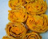 A picture of step 3 of Leftover paratha Patra (famous Gujarati dish).