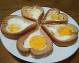 รูปขั้นตอนการทำที่ 1 ของ แซนวิสไส้กรอกไข่ดาวชีส #13