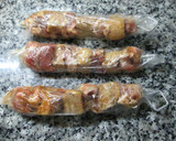Foto del paso 5 de la receta: Brochetas de cerdo y trozos de pan crujiente (para dieta)