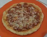 Foto langkah ke 4 dari resep Pizza teflon meat chicken with mozzarella😍.
