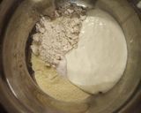 A picture of step 1 of Oats chutney dholka.