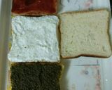 A picture of step 4 of Tricolour (tiranga) Sandwich.