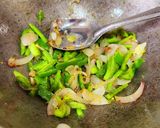 A picture of step 3 of Veg Schezwan Fried Matta Red Rice.