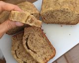 Foto langkah ke 8 dari resep Banana Cheese Loaf / Banana Keju Cake Oven (No Mixer) menul enakkk..👍🏽.