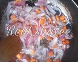 A picture of step 1 of Onion Rice.