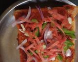 A picture of step 2 of Paneer and mix veg peri peri toast.