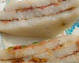 A picture of step 3 of Three layer chicken 🍗 sandwich 🥪.