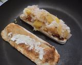 Foto del paso 3 de la receta: Sándwich🧅🥯de cebolla🍍y piña caramelizadas🥐con queso🥯🍯🧀