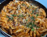 A picture of step 12 of Red sauce vegetables Italian pasta.