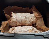Foto del paso 7 de la receta: Pechuga de pollo rellena de champiñones y jamón, en airfryer