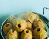A picture of step 3 of Makka ke dhokla.