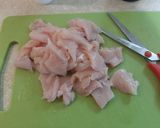 A picture of step 1 of Chicken Strips Parmigiana Style.