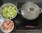 Hình bước làm 2 của món Canh Bí & thịt gà ăn trưa #1