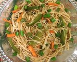 A picture of step 5 of Vegetable Chow Mein.