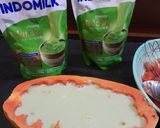 Foto langkah ke 4 dari resep Papaya Pudding with Creamy Matcha.