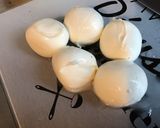Une image de l'étape 6 de Flan de côtes de chou fleur à la mozzarella di buffala et chapelure épicée.