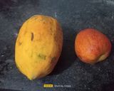A picture of step 1 of Apple Papaya Smoothie.