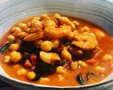 Foto del paso 5 de la receta Potaje de garbanzos con pulpo y langostinos 🦐 (versión diferente para Cuaresma)