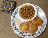 A picture of step 8 of Zero Oil / Ghee Chana Masala with Puri.