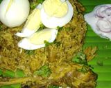 A picture of step 5 of Chettinad Nattu Kozhi Biryani.