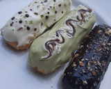 Foto langkah ke 19 dari resep Classic Eclairs with choco milk glaze #diplomat filling custard#.