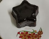 A picture of step 8 of Choco lava topped with Ganache.