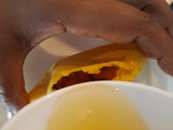 Arepa de huevo con carne molida