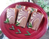 Foto langkah ke 9 dari resep 1. Cake Zebra putih telur.