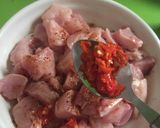 A picture of step 2 of Lemon shish tawook.