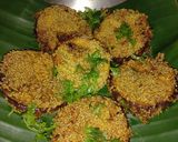 A picture of step 9 of Brinjal /eggplant fry.