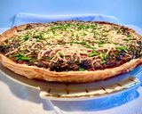 Foto del paso 7 de la receta: Crostata de espinacas y gambas con base de mostaza