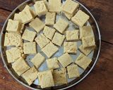 A picture of step 5 of Maisoor paak sweet.