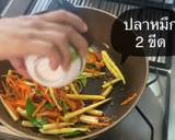 สปาเก็ตตี้ผัดขี้เมาทะเล🦑 วิธีทำสูตร 5 รูป