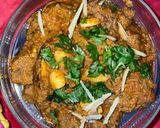 A picture of step 1 of Leftover Beef Qorma Pilao Qorma flip into Qorma Pilao.