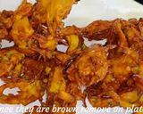 A picture of step 3 of Crispy onion pakoda / kurkuri kanda bhajji.