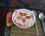 A picture of step 3 of Watermelon kheer.