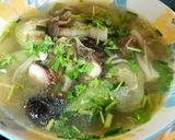 Hình bước làm 3 của món Canh mướp nấu nấm