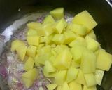 A picture of step 2 of Aloo ki bhujiya.