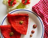 A picture of step 7 of Savoury Tomato Crêpes with Fresh Green Dip.
