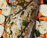 صورة لخطوة 2 من وصفة الحوت معمرة في الفرن 🐟 😋 بالتتبيلة المغربية 👍