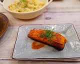 Hình bước làm 3 của món Cá hồi chay (đậu sốt tương ớt Gochujang)