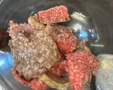 A picture of step 1 of Pljeskavica (Serbian Burger) - an amazing mix of Beef, Lamb and Pork - WOW :P.