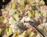 Une image de l'étape 4 de °Spaghettis aux poireaux façon carbonara °.