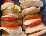 A picture of step 2 of Hasselback chicken with pesto, mozzarella and tomatoes.