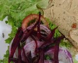 A picture of step 1 of Veg oats pattie subwich.