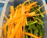 Hình bước làm 2 của món Bún Gạo Xào Tim Heo