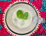 A picture of step 4 of Mint sweet lassi.