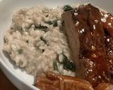 A picture of step 14 of Marinated Pork Fillet on risotto.