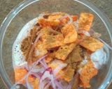A picture of step 2 of Tikit papri chaat.